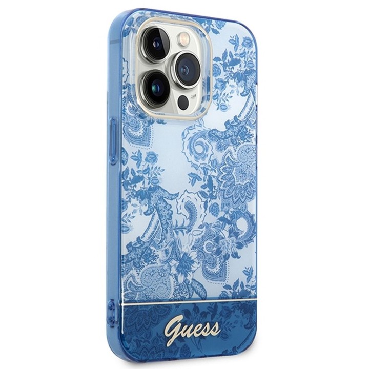 GUESS чохол для IPHONE 14 Pro GUHCP14LHGPLHB (IML Electro Cam TDJ) синій