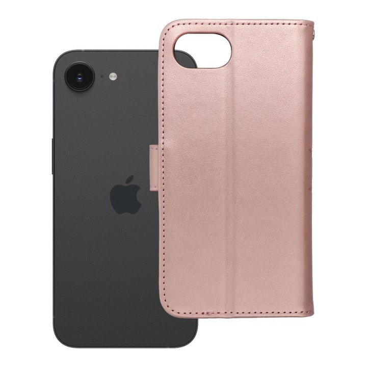 Flip case for iPhone 16e (SE 4 2025) Mezzo Book mandala rose gold