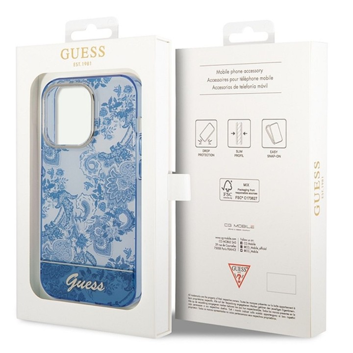 GUESS чохол для IPHONE 14 Pro GUHCP14LHGPLHB (IML Electro Cam TDJ) синій