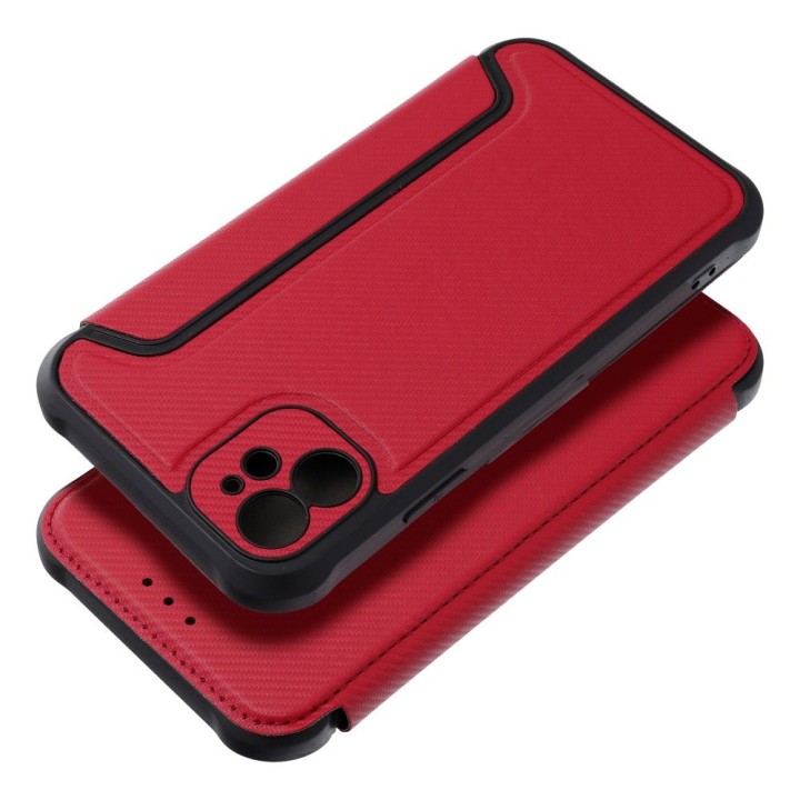 Etui z klapką na iPhone 16e (SE 4 2025) Razor Book czerwone