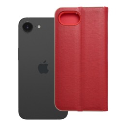 Etui z klapką na iPhone 16e (SE 4 2025) Luna Book Gold czerwone