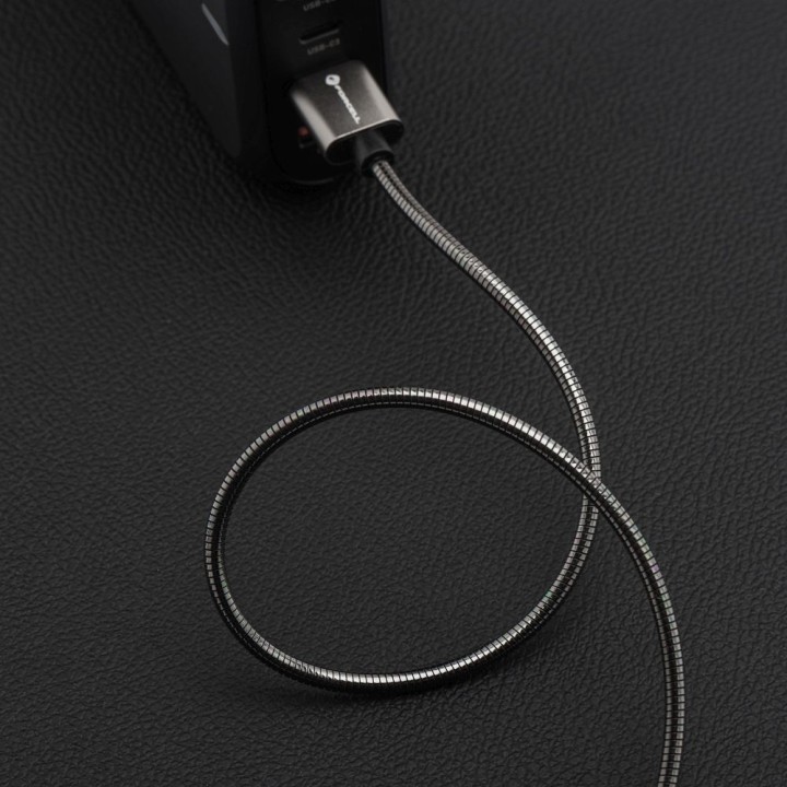 Кабель USB-C – USB-C Forcell F-Energy QC4.0 PD 3A 66W Метал 2 m C237 сріблястий