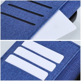 Etui z klapką na iPhone 16e (SE 4 2025) Gomma Book niebieskie