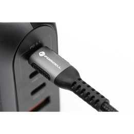 Кабель USB-C – USB-C Forcell F-Energy QC4.0 PD 5A 100W Cafule 0,25 m C260 чорний
