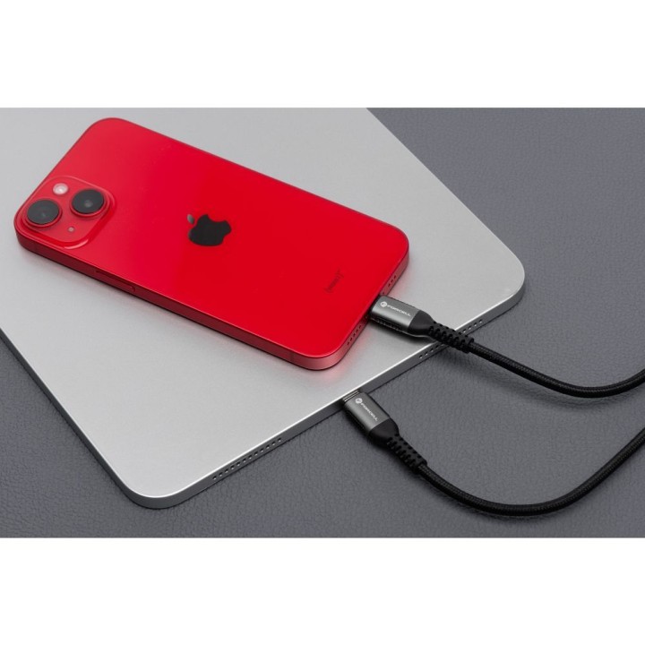 Кабель USB A для Lightning Forcell F-Energy 2,4A 12W Cafule 0,5 m C257 чорний