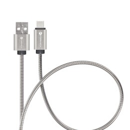 Кабель USB-A – USB-C Forcell F-Energy QC4.0 3A 66W Метал 2 m C234 сріблястий