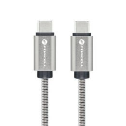 Кабель USB-C – USB-C Forcell F-Energy QC4.0 PD 5A 100W E-Mark Металл 2 m C239 серебристый