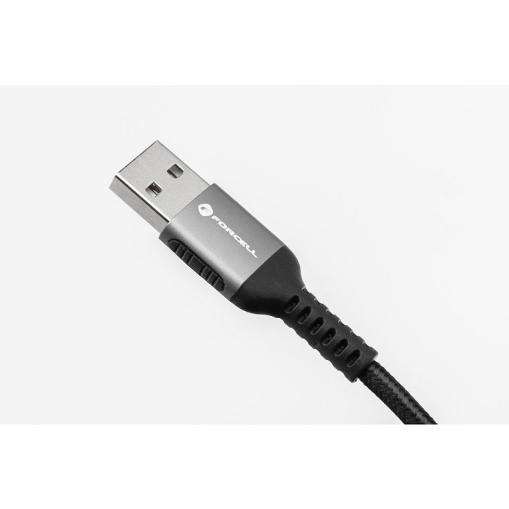 Cable USB A for Lightning Forcell F-Energy 2,4A 12W Cafule 0,25 m C257 black