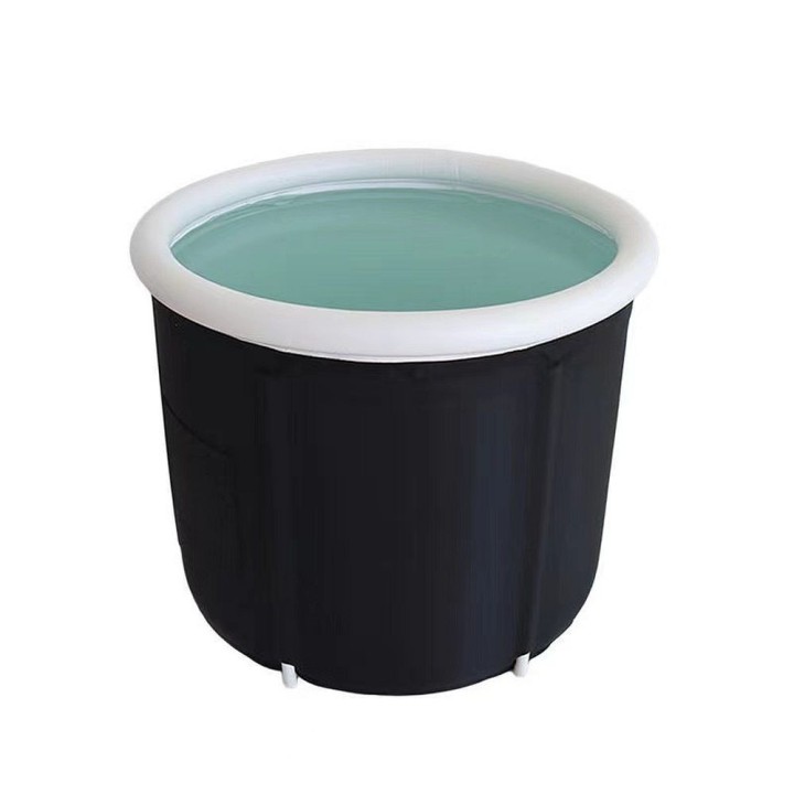 Foldable portable inflatable tub tub for bathing ice bathing 80 x 79 cm black