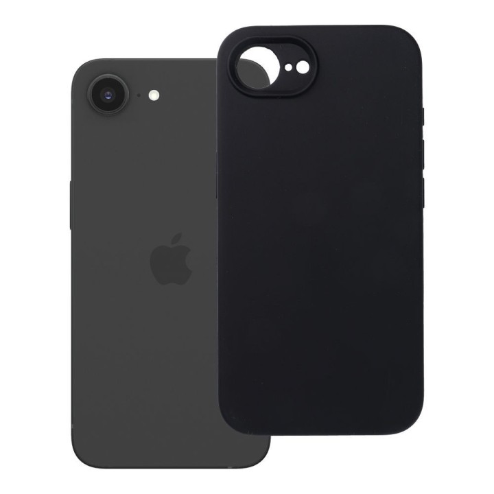 Чехол для iPhone 16e (SE 4 2025) / 17e Silicone 2mm (camera protection) черный