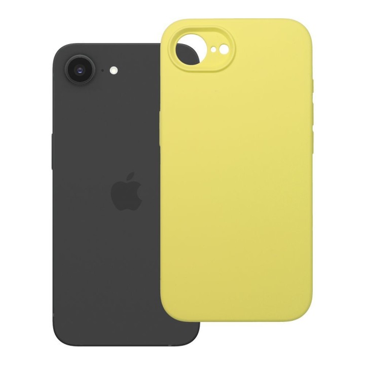 Case for iPhone 16e (SE 4 2025) / 17e Silicone 2mm (camera protection) yellow