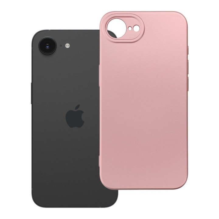 Чехол для iPhone 16e (SE 4 2025) / 17e Metallic розовый
