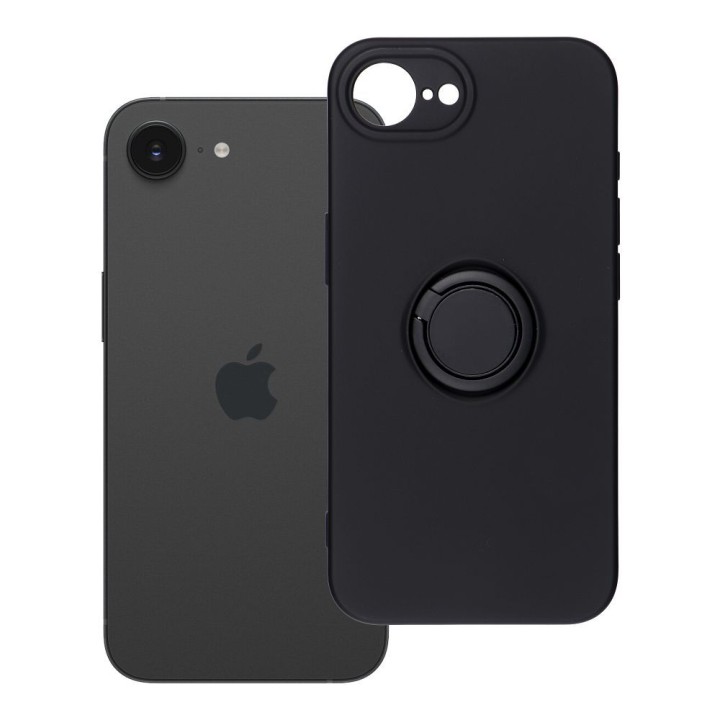 Чохол для iPhone 16e (SE 4 2025) / 17e Silicone Ring чорний
