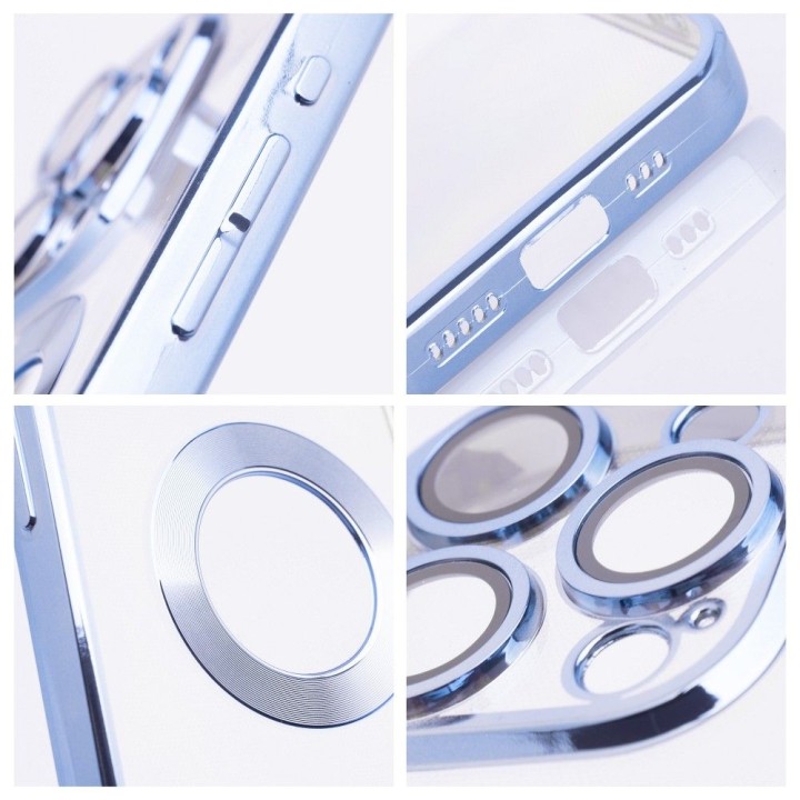 Etui na iPhone 16e (SE 4 2025) / 17e Glam niebieskie