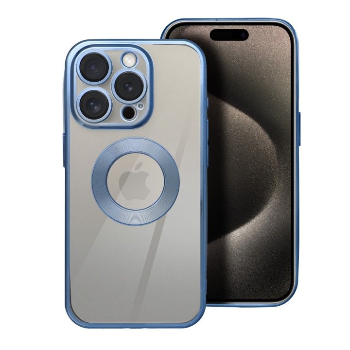 Etui na iPhone 16e (SE 4 2025) / 17e Glam niebieskie
