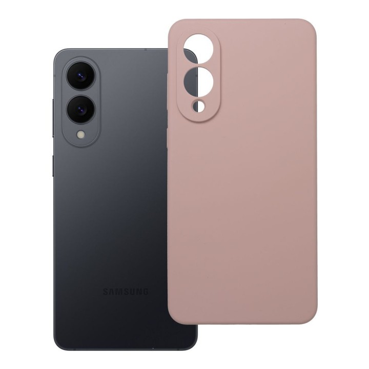 Чохол для Samsung S25 EDGE Silicone 2mm (camera protection) пудрово-рожевий