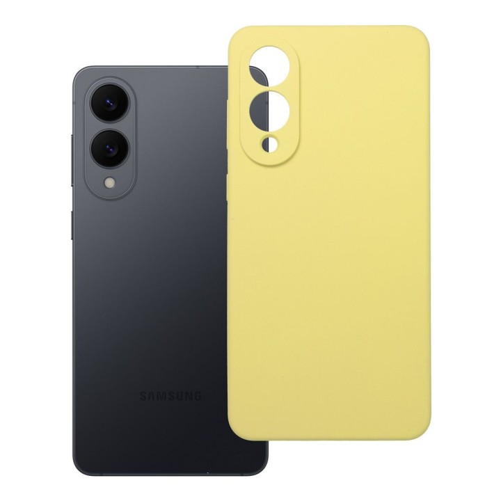 Case for Samsung S25 EDGE Silicone 2mm (camera protection) yellow