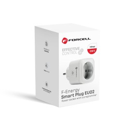 Inteligentne socket 230V Forcell F-Energy EU02 with WiFi, programatorem and wsparciem for Tuya / Amazon Alexa white