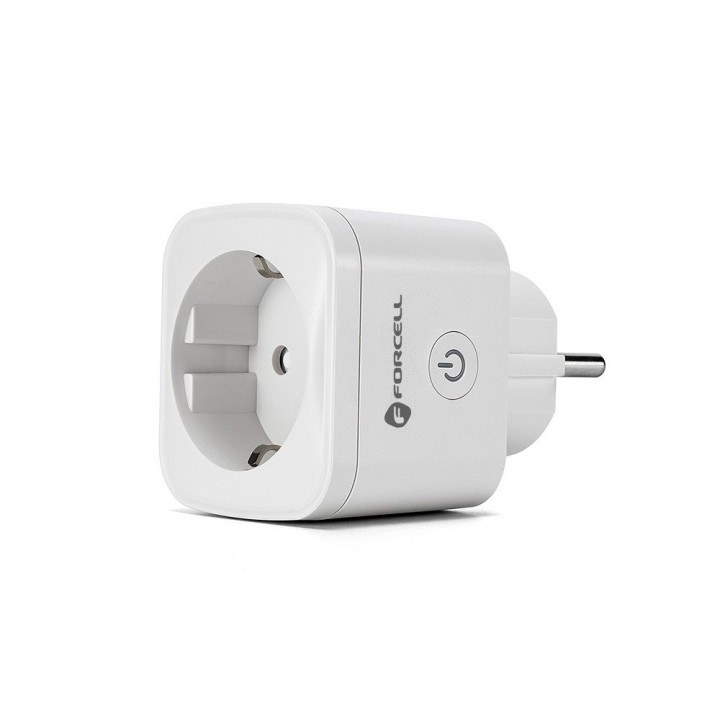 Inteligentne socket 230V Forcell F-Energy EU02 with WiFi, programatorem and wsparciem for Tuya / Amazon Alexa white