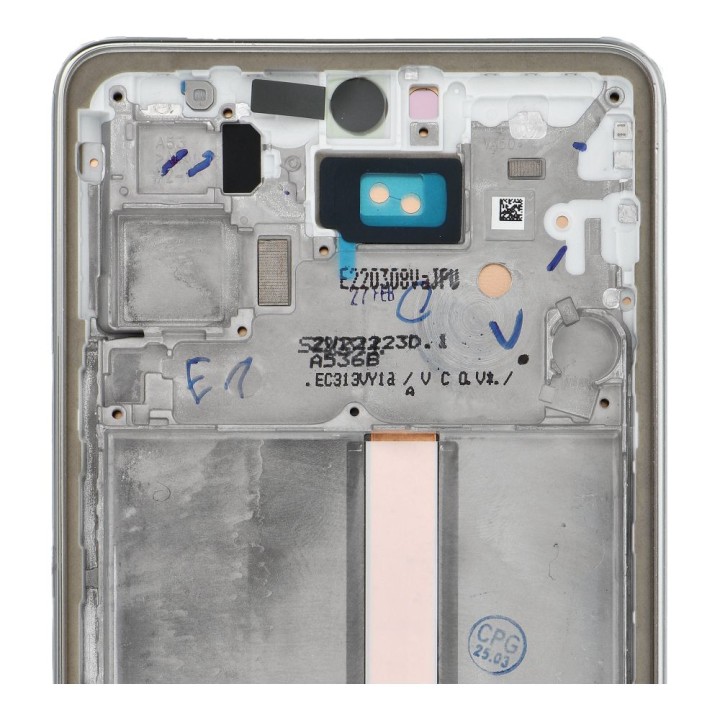 LCD display for SAMSUNG A53 A536 HARD OLED with frame silver