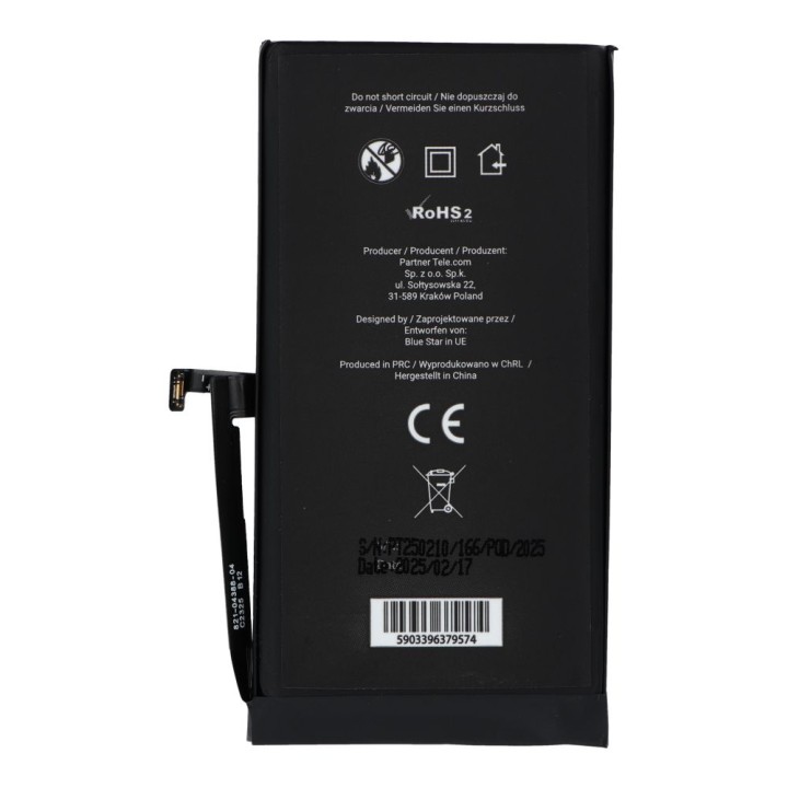Battery for iPhone 15 3349 mAh Blue Star HQ