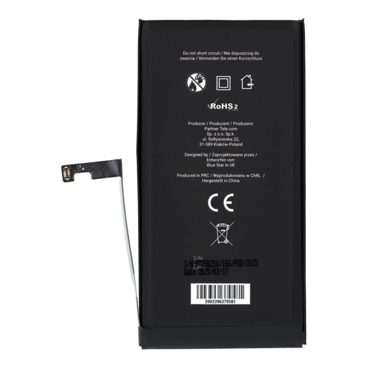 Акумулятор для iPhone 15 PLUS 4383 mAh Blue Star HQ