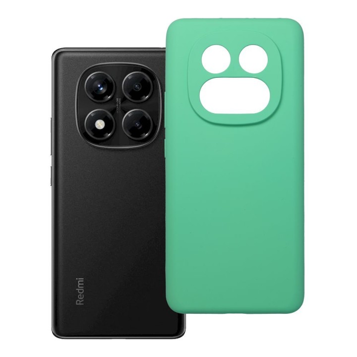 Чехол для Xiaomi Redmi Note 14 PRO 4G Silicone 2mm (camera protection) мятный