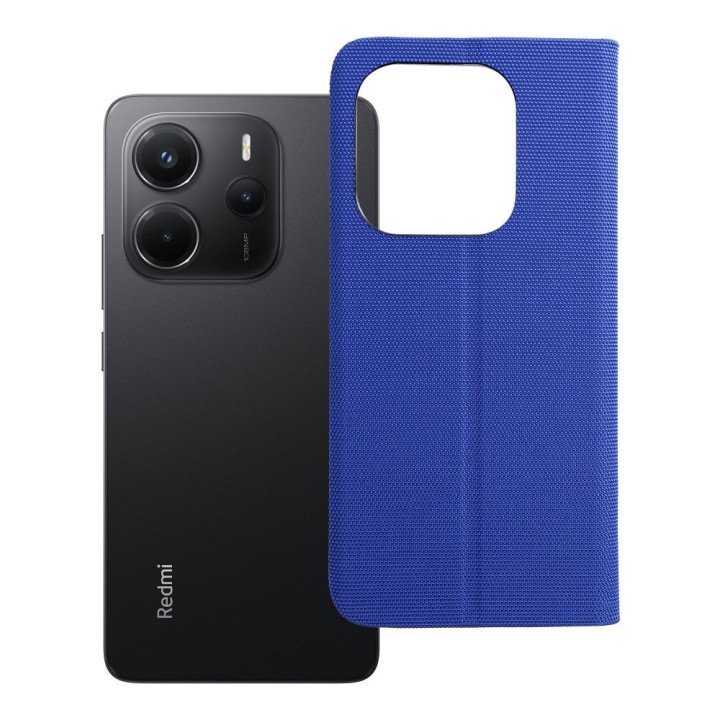 Чехол с клапаном для Xiaomi Redmi NOTE 14 4G (GLOBAL - 164,84mm x 78,15mm x 8,16mm) Sensitive Book синий