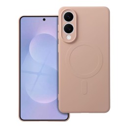 Etui na Samsung S25 EDGE Silicone Mag Cover zgodne z MagSafe (camera protection) różowe