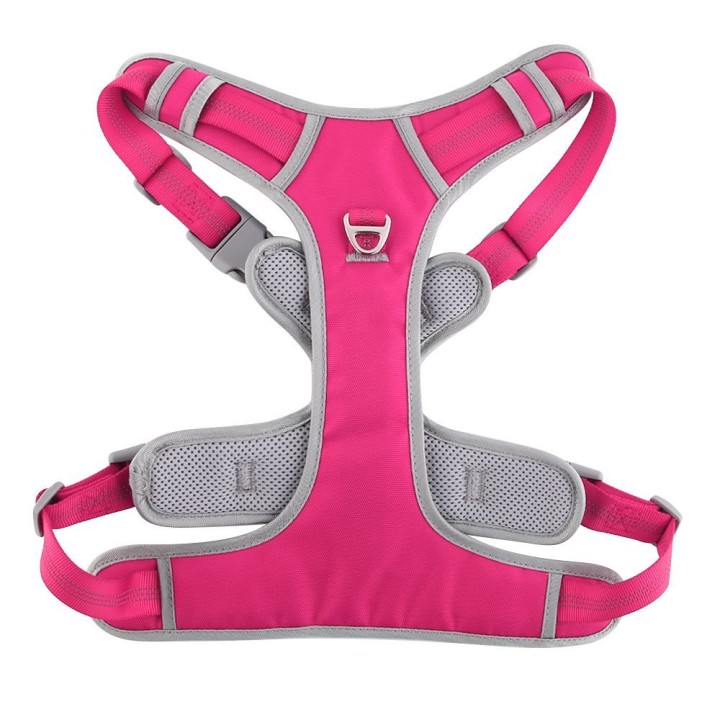 Dog harness OXFORD B size S pink-grey