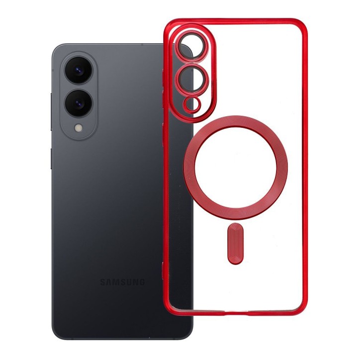 Case for Samsung S25 EDGE Electro Mag Cover MagSafe compatible red