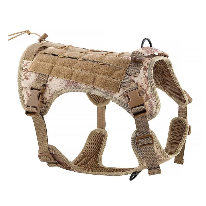 Szelki dla psa TACTICAL rozmiar S brązowe
