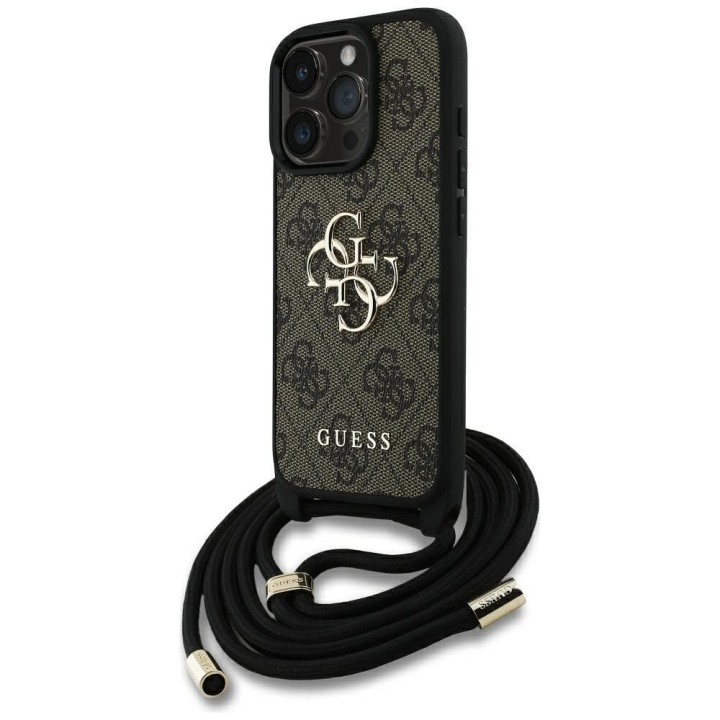 GUESS чохол для IPHONE 16 Pro Max GUHCP16XP4GMGCRW (CBDY PU 4G Big Logo W/Cord Strap) коричневий