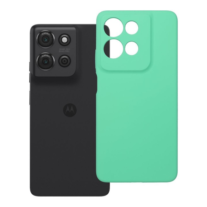 Чехол для Motorola G75 Silicone 2mm (camera protection) мятный