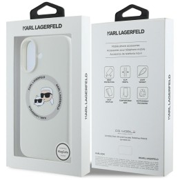 KARL LAGERFELD чехол для IPHONE 16 совместимый с Magsafe KLHMP16SSKCHTCE (Silicone KC Heads) бежевый