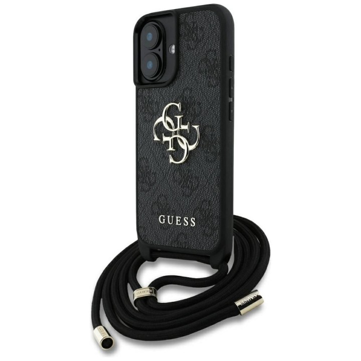GUESS чохол для IPHONE 16 Plus GUHCP16MP4GMGCRK (CBDY PU 4G Big Логотип W/Cord Strap) чорний