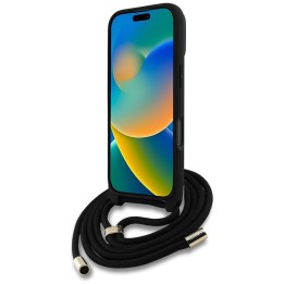 GUESS чохол для IPHONE 16 Pro GUHCP16LP4GMGCRK (CBDY PU 4G Big Логотип W/Cord Strap) чорний