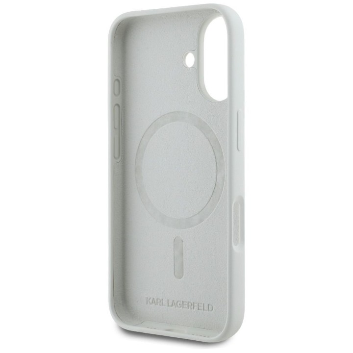 KARL LAGERFELD чохол для IPHONE 16 сумісний із MagSafe KLHMP16SSKCHTCE (Silicone KC Heads) бежевий