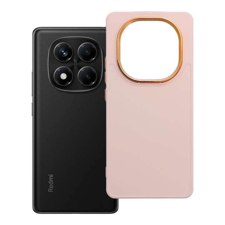 Чохол для Xiaomi Redmi Note 14 PRO 4G Frame пудрово-рожевий
