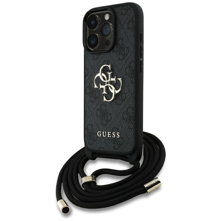 GUESS чохол для IPHONE 16 Pro GUHCP16LP4GMGCRK (CBDY PU 4G Big Logo W/Cord Strap) чорний