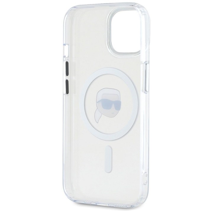 KARL LAGERFELD чохол для IPHONE 15 сумісний із MagSafe KLHMP15SHLSKIH (IML Metal K Head) білий
