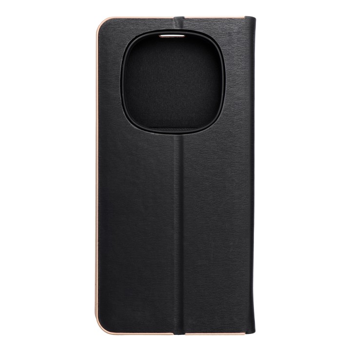 Чехол с клапаном для Xiaomi Redmi NOTE 14 PRO 4G Luna Book Gold черный