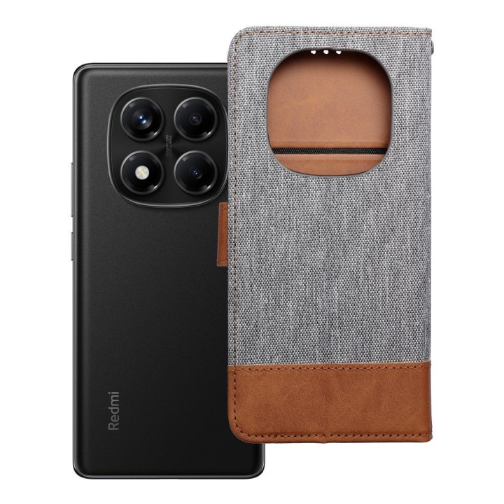 Чохол з клапаном для Xiaomi Redmi NOTE 14 PRO 4G Jeans Book сірий