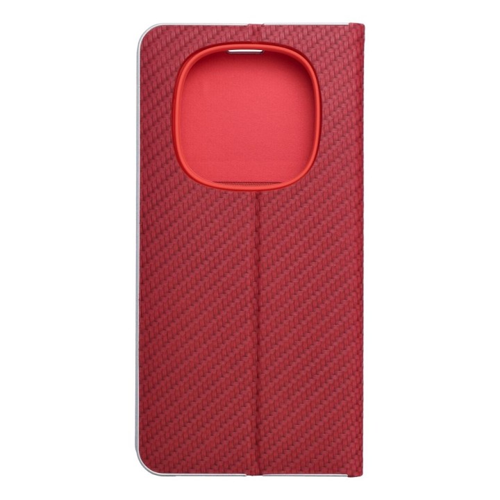 Flip case for Xiaomi Redmi NOTE 14 PRO 4G Luna Book Carbon red