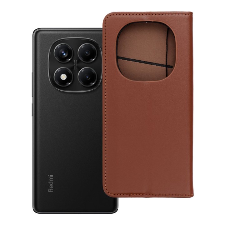 Flip case for Xiaomi Redmi NOTE 14 PRO 4G Smart Pro Book leather brown