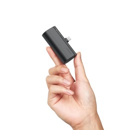 Повербанк Veger PlugOn (W0556/V0556) PD QC3.0 3A 20W 5000 mAh з вбудованим роз'ємом Тип C чорний