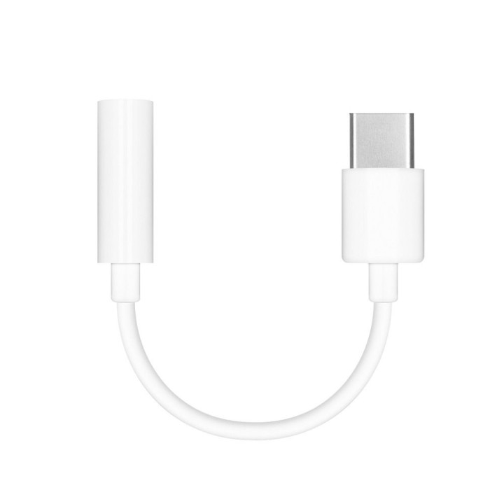 Оригинальный адаптер Huawei AUX тип C (штекер) — Jack 3,5 mm (гнездо) CM20 белый bulk