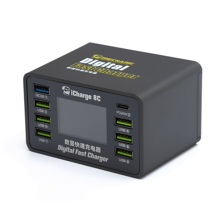 MECHANIC iCharge 8C service charger 8 ports PD QC3.0