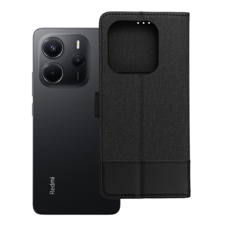 Etui z klapką na Xiaomi Redmi Note 14 4G (GLOBAL - 164,84mm x 78,15mm x 8,16mm) Gomma Book czarne