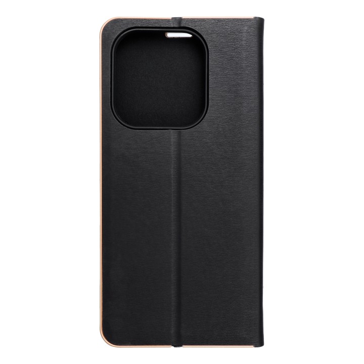 Etui z klapką na Xiaomi Redmi NOTE 14 4G (GLOBAL - 164,84mm x 78,15mm x 8,16mm) Luna Book Gold czarne